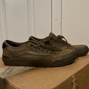 Olive green suede Vans